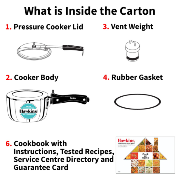Hawkins 1.5 Litre Triply Stainless Steel Pressure Cooker, Inner Lid Induction Baby Cooker, Silver (HSST15) - Image 11
