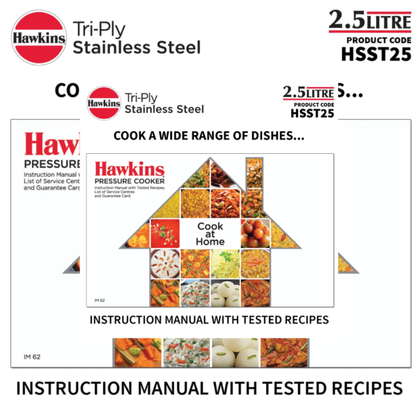 Hawkins 2.5 Litre Triply Stainless Steel Pressure Cooker, Inner Lid Cooker, Silver (HSST25) - Image 10