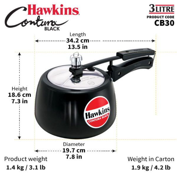 Hawkins Contura Black Pressure Cooker - Image 16