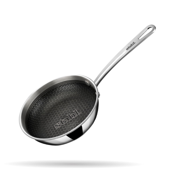 Stahl Artisan Hybrid Triply Frying Pan, Fry pan Induction Base, Frying pan Non Stick, Omelette Pan Non Stick, Frying pan Stainless Steel, 0.8 L, 16 cm