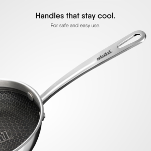 Stahl Artisan Hybrid Triply Frying Pan, Fry pan Induction Base, Frying pan Non Stick, Omelette Pan Non Stick, Frying pan Stainless Steel, 0.8 L, 16 cm