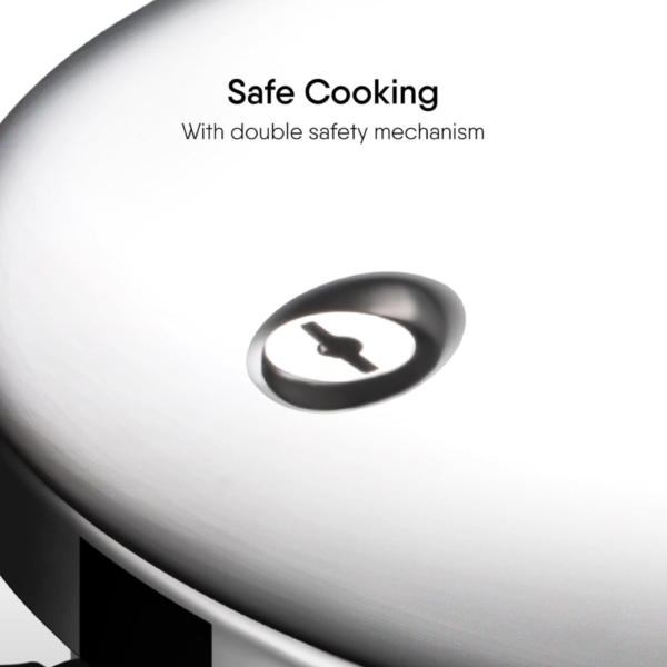 Stahl Xpress Cooker Triply Pressure Cooker Broad, Induction Cooker, Outer Lid Pressure Cooker 8 Liters, Induction & Gas Stove Compatible, 5 Years Warranty, Stainless Steel, Silver - Image 3