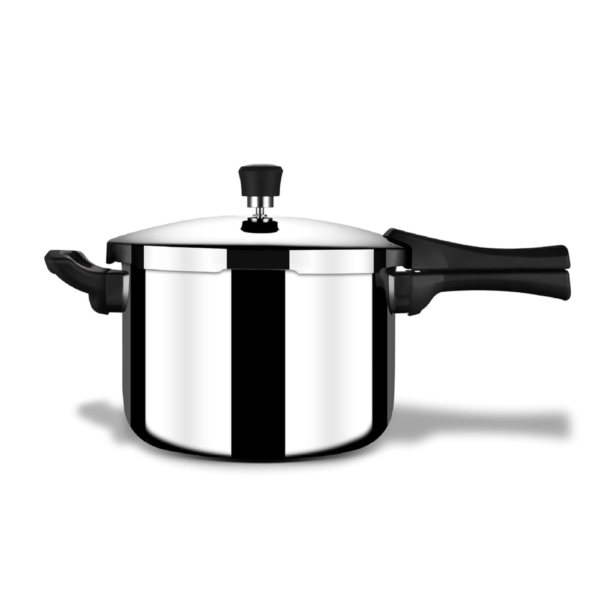 Stahl Xpress Cooker Triply Pressure Cooker Broad, Induction Cooker, Outer Lid Pressure Cooker 8 Liters, Induction & Gas Stove Compatible, 5 Years Warranty, Stainless Steel, Silver