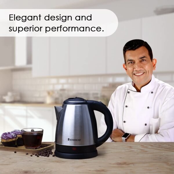 Wonderchef Crescent Electric Kettle 1.5 Litres, 2 years Warranty - Image 3