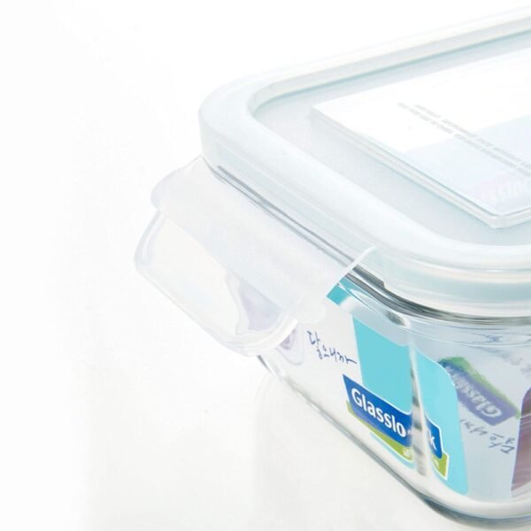 GLASSLOCK Korea Tempered Glass Container, 400 ml, Rectangle - Microwave Safe Food Storage Box with Lid, Airtight - Classic Type Kitchen Jar, Fridge Safe - Image 4
