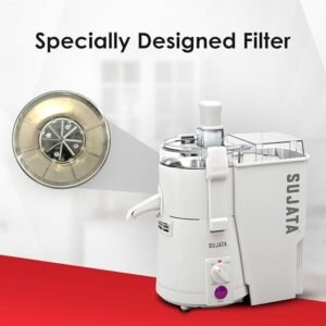 Sujata Powermatic Plus 900 Watts Juicer Mixer Grinder | 22000 Rotations Per Min | 90 Minutes Continuous Running | 2 Versatile Jars 1750 ml and 1000 ml
